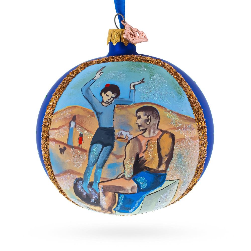 1905 "Girl On A Ball" By Pablo Picasso Glass Ball Christmas Ornament 4 Inches  |   Artworks Artworks Artworks