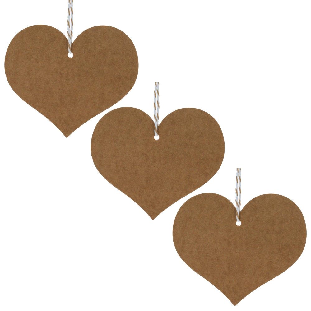 3-Inch Unpainted Unfinished Paper Flat Heart Shaped Christmas Ornaments: Set Of 3  |   Unfinished Ornaments Ornaments Unfinished Ornaments