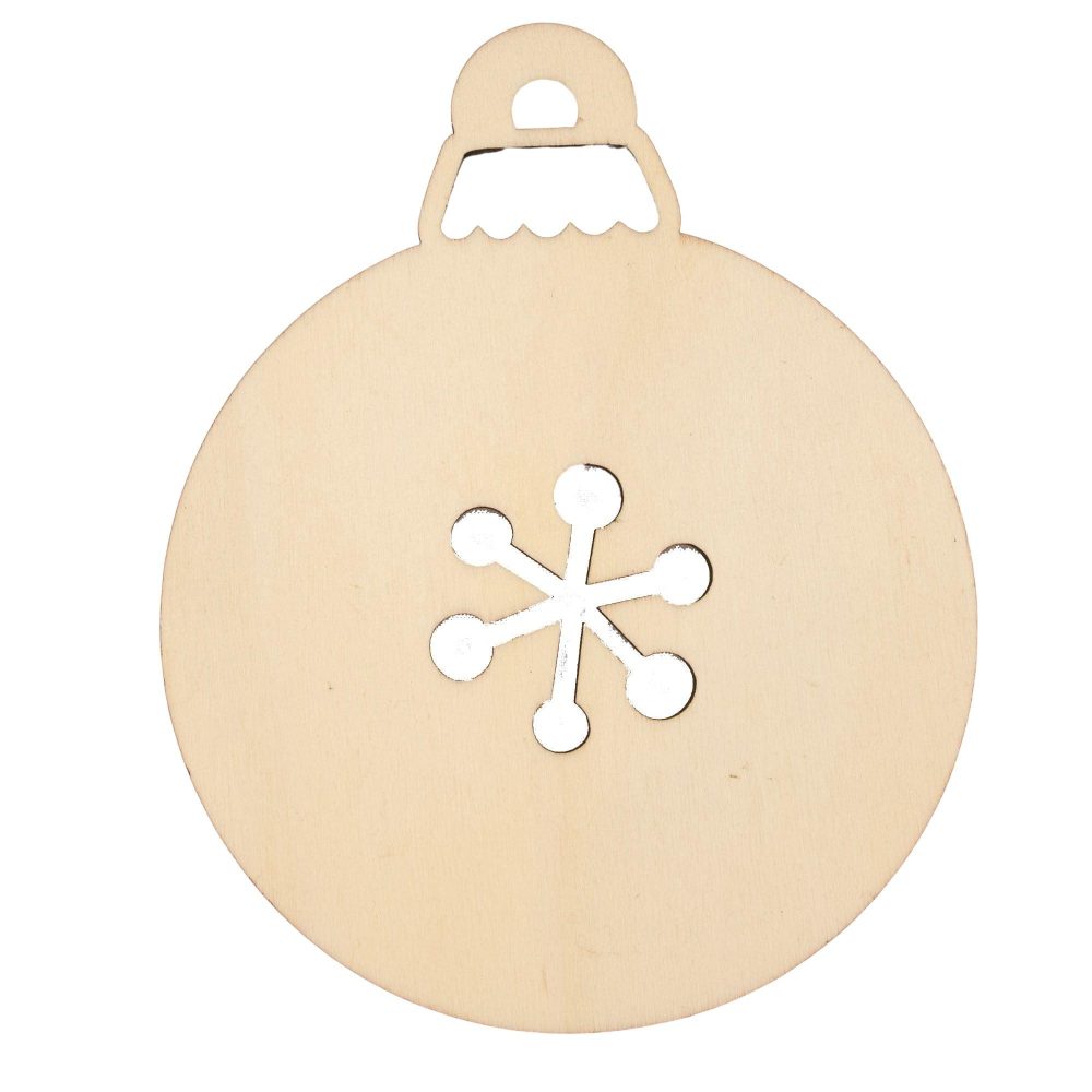 5.2-Inch Diy Unfinished Wooden Cutout Ornament  |   Unfinished Ornaments Ornaments Unfinished Ornaments