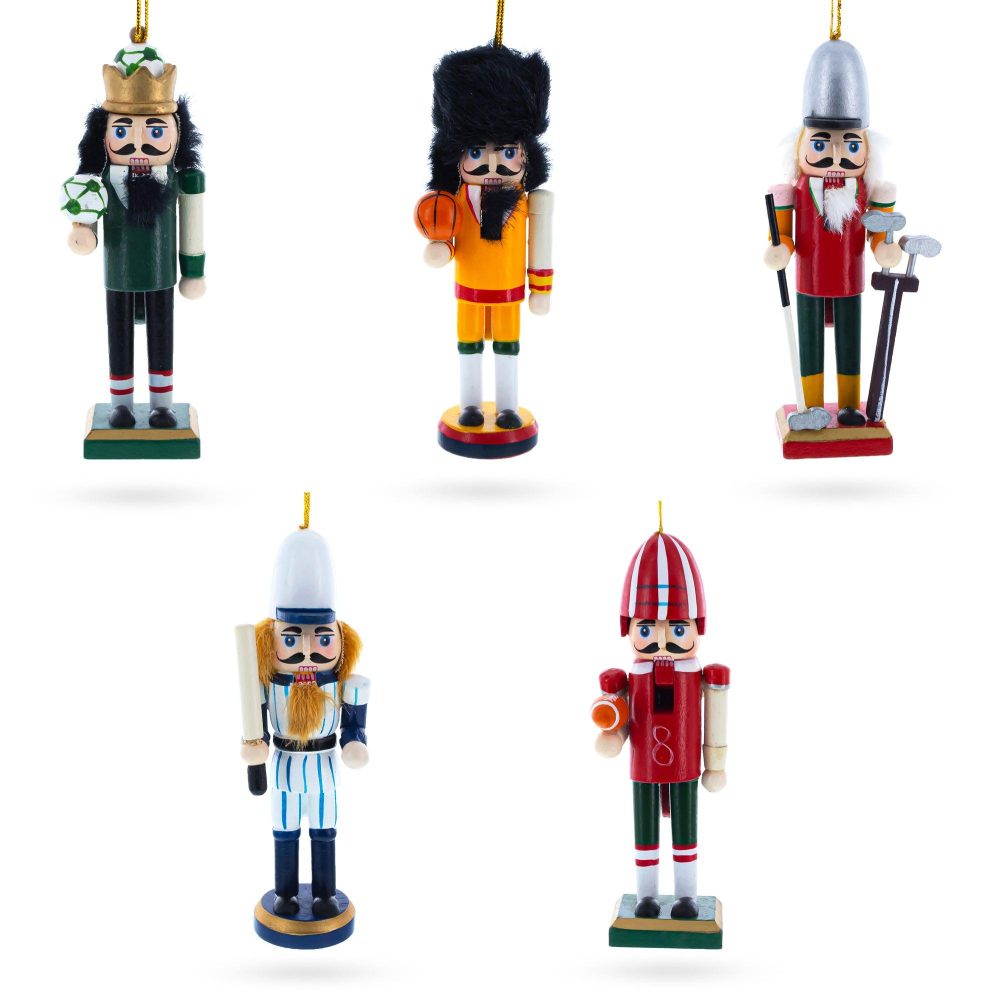 5 Sport Players Nutcrackers: Football, Golfer, Baseball, Basketball, Soccer  |   Nutcrackers Nutcrackers Nutcrackers