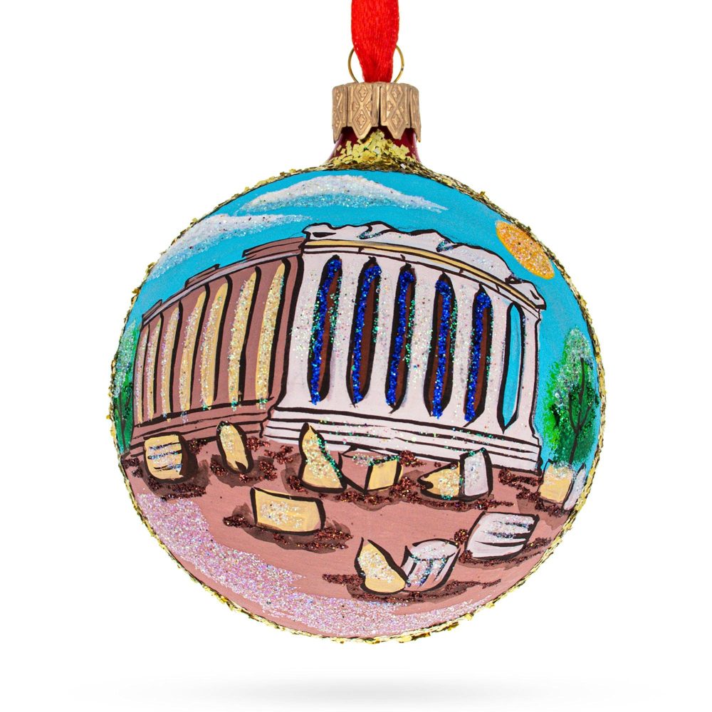 Acropolis, Athens, Greece Glass Ball Ornament 3.25 Inches  |   Travel Ornaments Travel