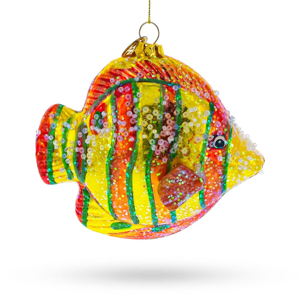 Aquarium Fish Scene Blown Glass Christmas Ornament  |   Animals Animals Animals