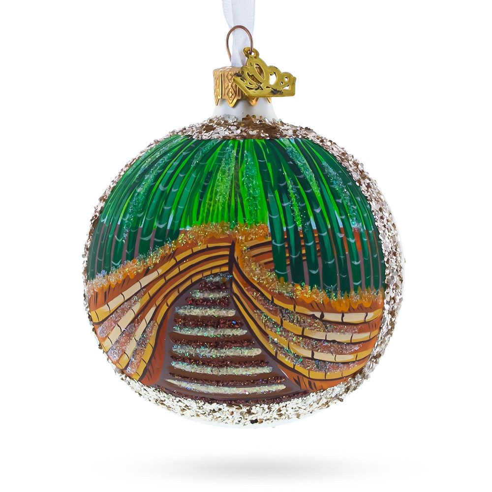 Arashiyama Bamboo Grove, Kyoto, Japan Glass Christmas Ornament  |   Travel Ornaments Travel