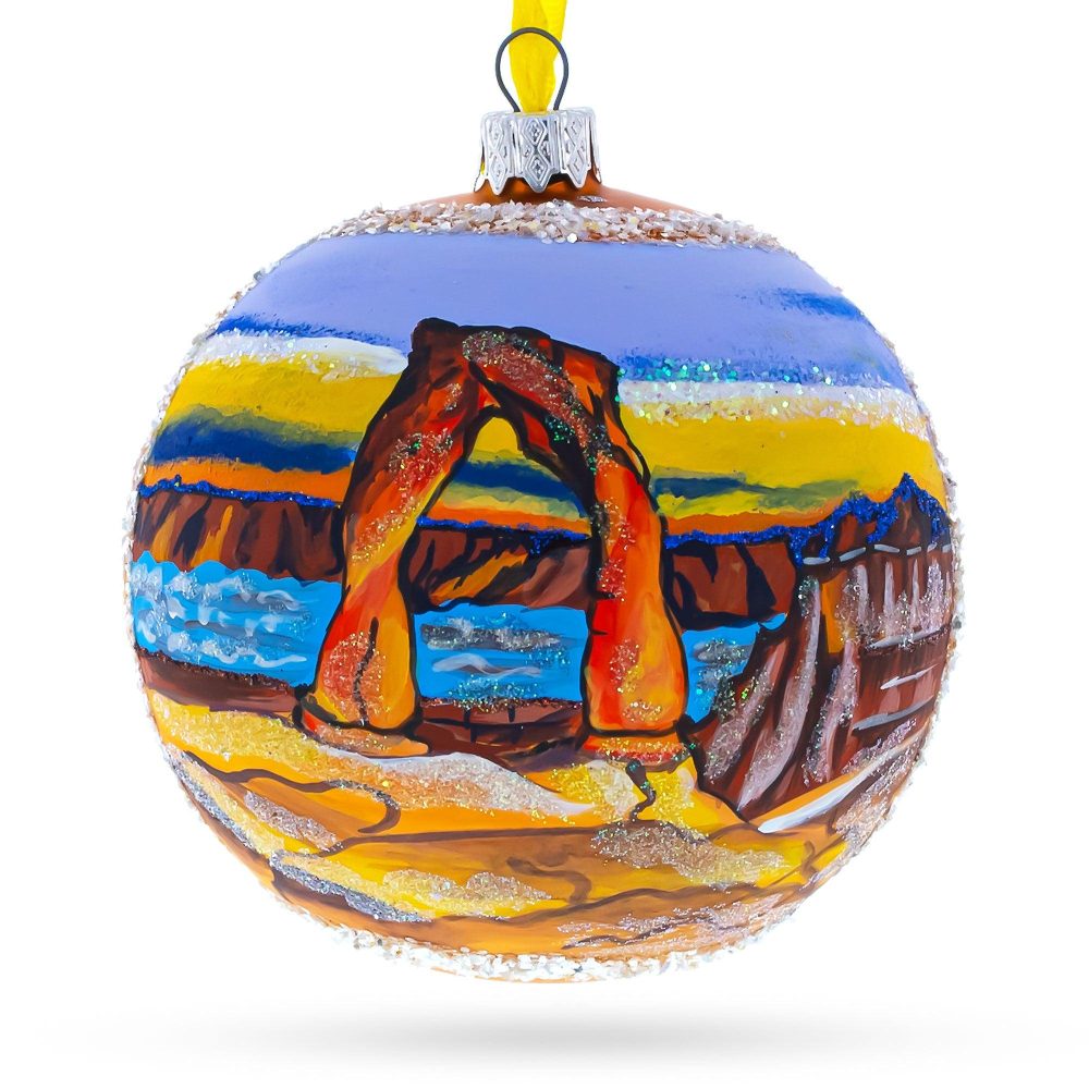 Arches National Park, Utah, Usa Glass Ball Christmas Ornament 4 Inches  |   Travel Ornaments Travel