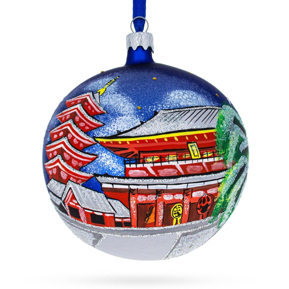 Asakusa, Tokyo, Japan Glass Ball Christmas Ornament 4 Inches  |   Travel Ornaments Travel