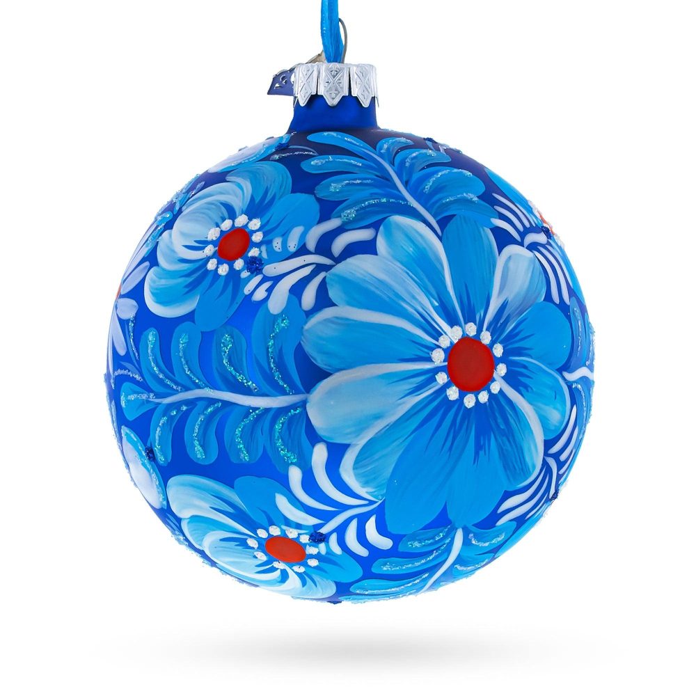 Aster Flowers Glass Ball Ornament  |   Flowers Flowers Flowers