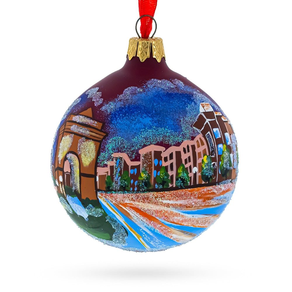 Atlanta, Georgia Glass Ball Christmas Ornament 3.25 Inches  |   Travel Ornaments Travel