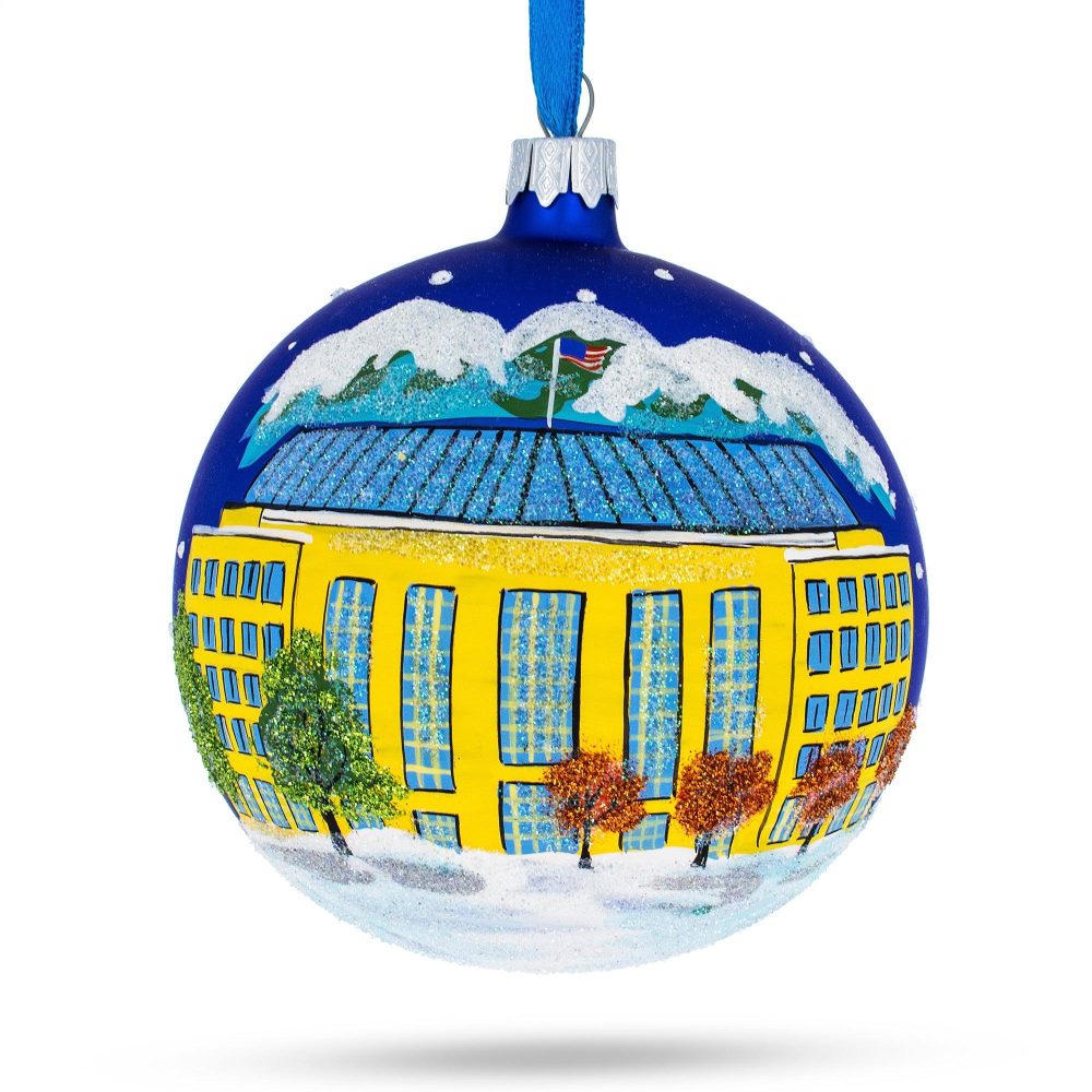 Aurora, Colorado Glass Ball Christmas Ornament 4 Inches  |   Travel Ornaments Travel