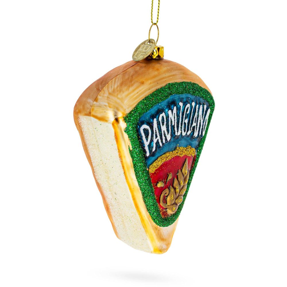 Authentic Italian Cheese Blown Glass Christmas Ornament  |   Food Food Food