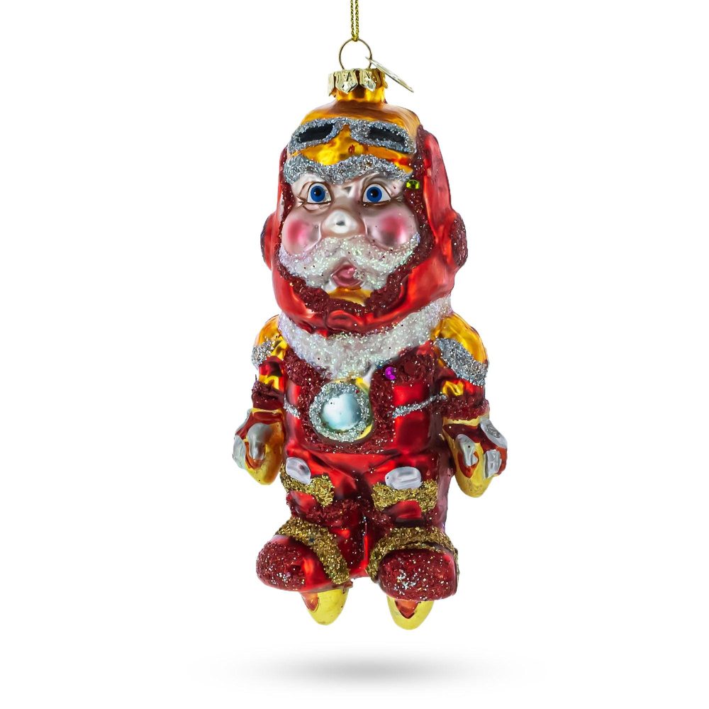 Aviator Pilot Blown Glass Christmas Ornament  |   Occupations Occupations Occupations