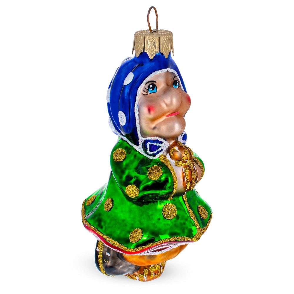 Baba Yaga Folk Tale Character Mini Glass Christmas Ornament  |   Fairy Tales Fairy Tales Fairy Tales