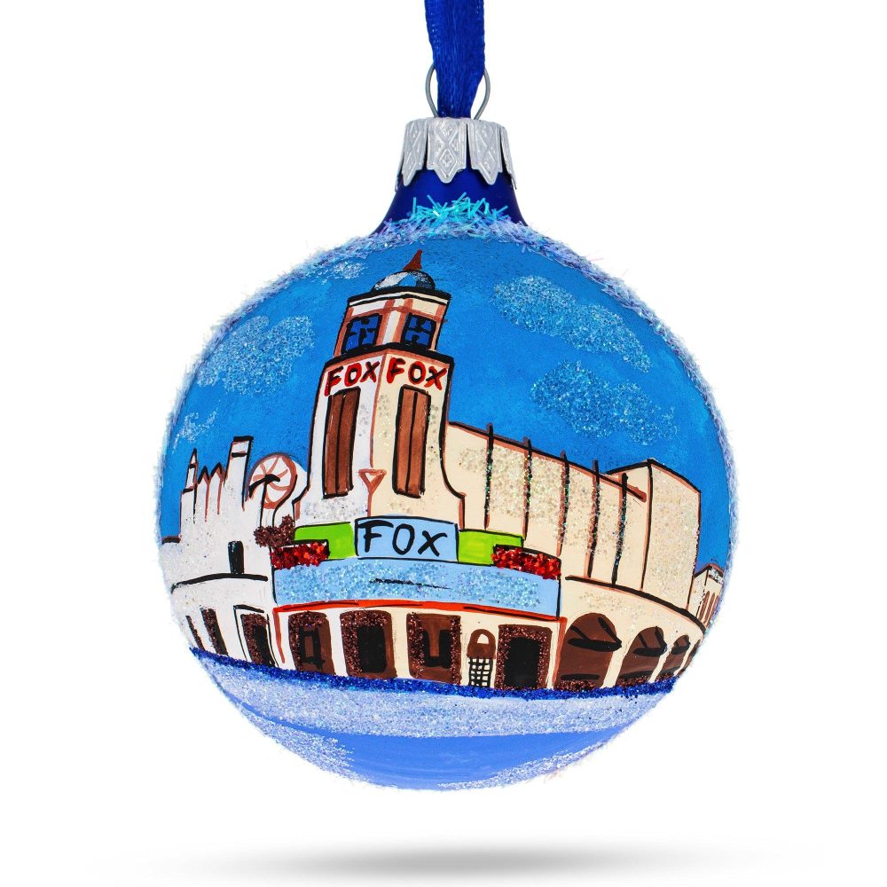 Bakersfield, California Glass Ball Christmas Ornament 3.25 Inches  |   Travel Ornaments Travel