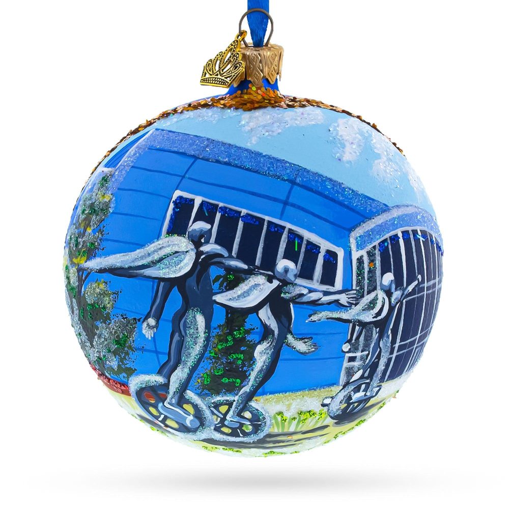 Barber Vintage Motorsports Museum, Birmingham, Alabama, Usa Glass Ball Christmas Ornament 4 Inches  |   Travel Ornaments Travel