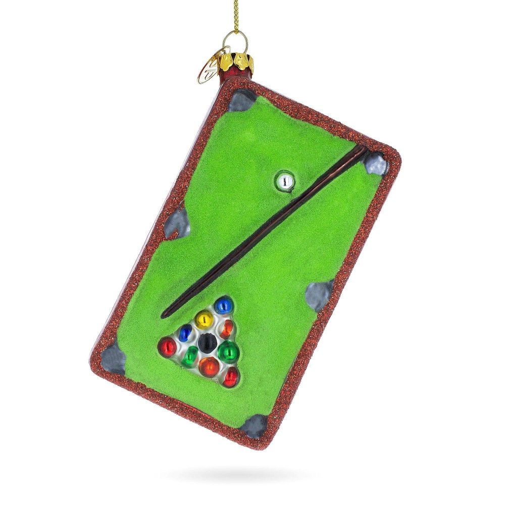 Billiard/Pool Table Blown Glass Christmas Ornament  |   Personalized Ornaments Personalized