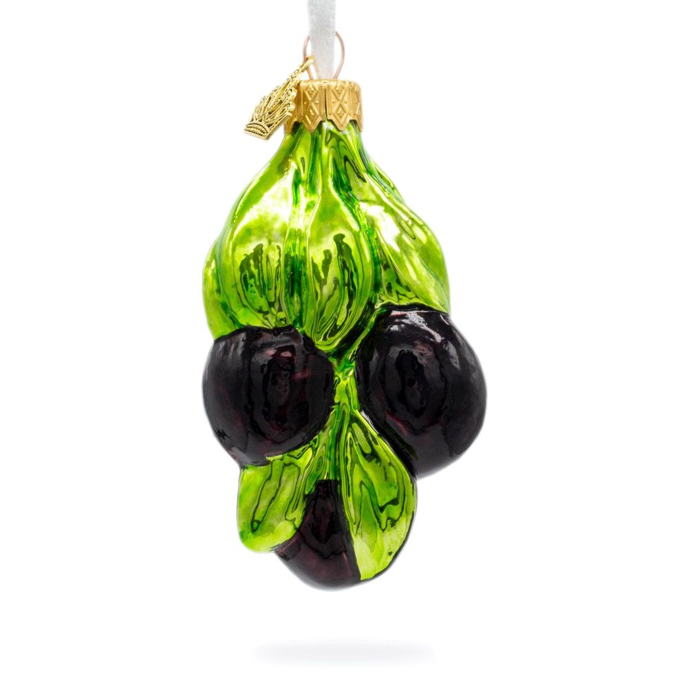 Black Olives Mini Glass Christmas Ornament  |   Food Food Food