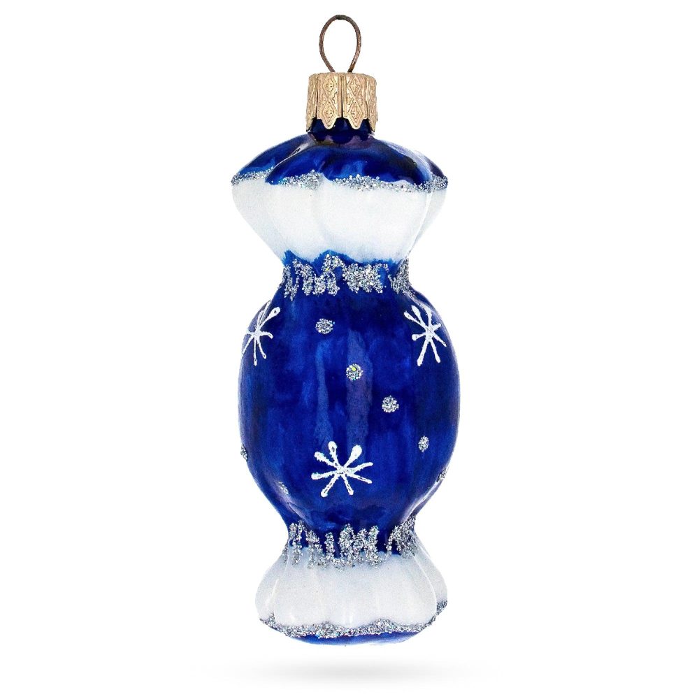 Blue Candy Mini Glass Christmas Ornament  |   Food Food Food