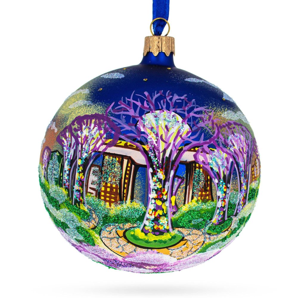 Botanic Gardens, Singapore Glass Ball Christmas Ornament 4 Inches  |   Travel Ornaments Travel