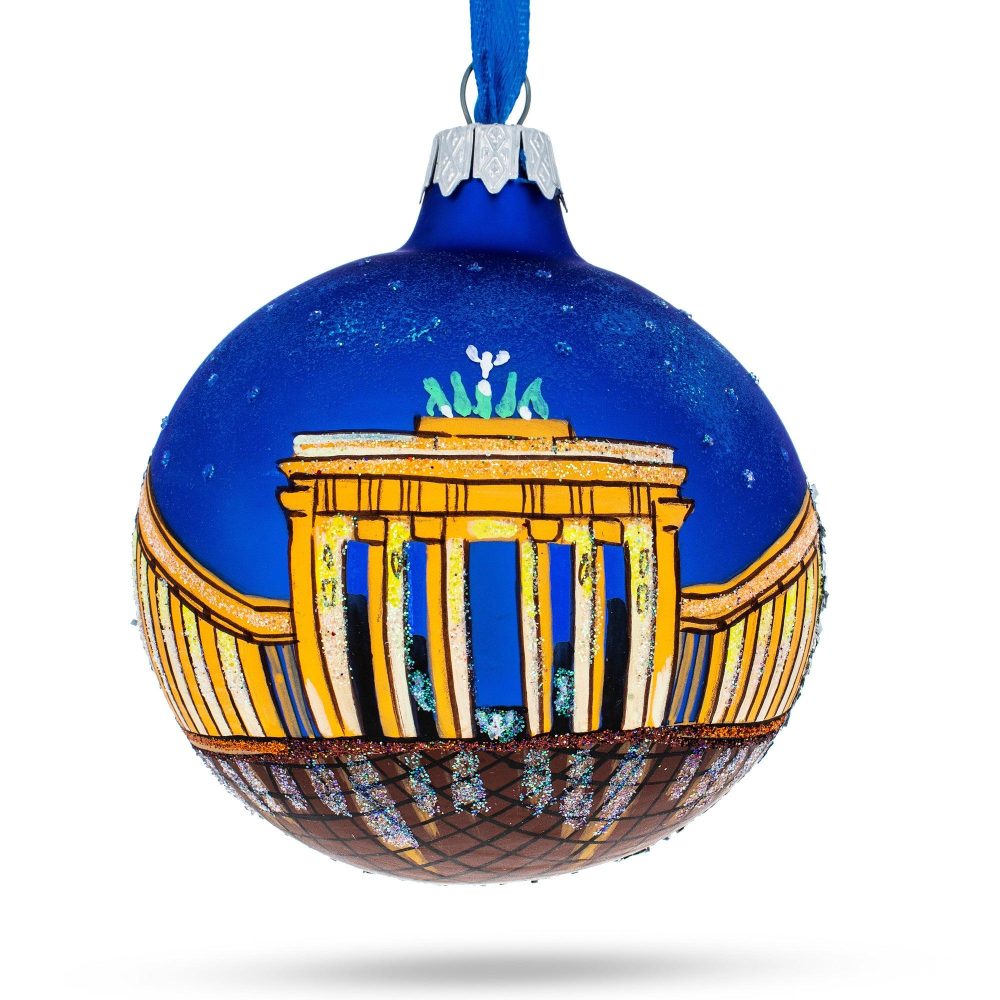 Brandenburg Gate, Berlin, Germany Glass Ball Christmas Ornament 3.25 Inches  |   Travel Ornaments Travel