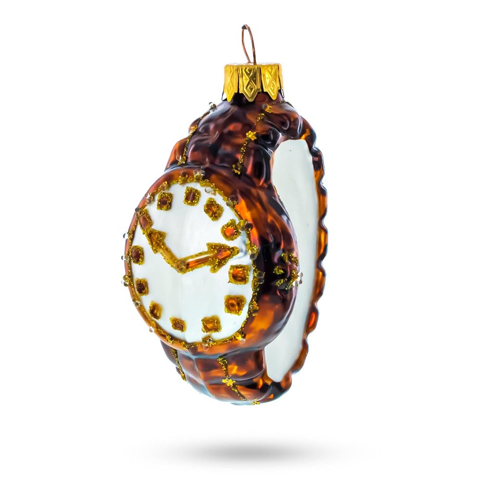 Brown Watch Mini Glass Christmas Ornament  |   Fashion Fashion Fashion