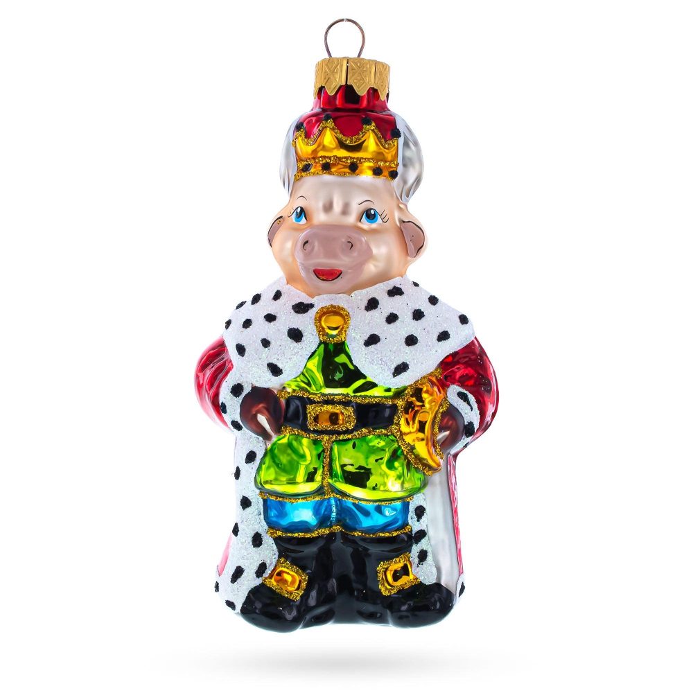 Bull The King Mini Glass Christmas Ornament  |   Animals Animals Animals