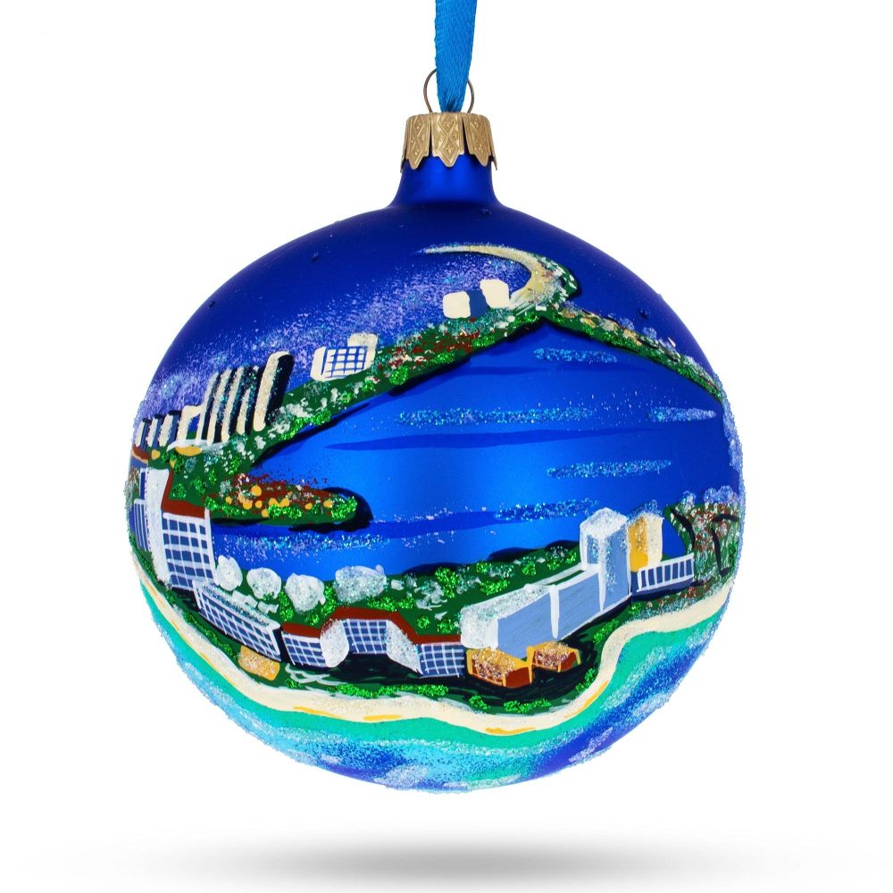 Cancun, Mexico Glass Ball Christmas Ornament 4 Inches  |   Travel Ornaments Travel