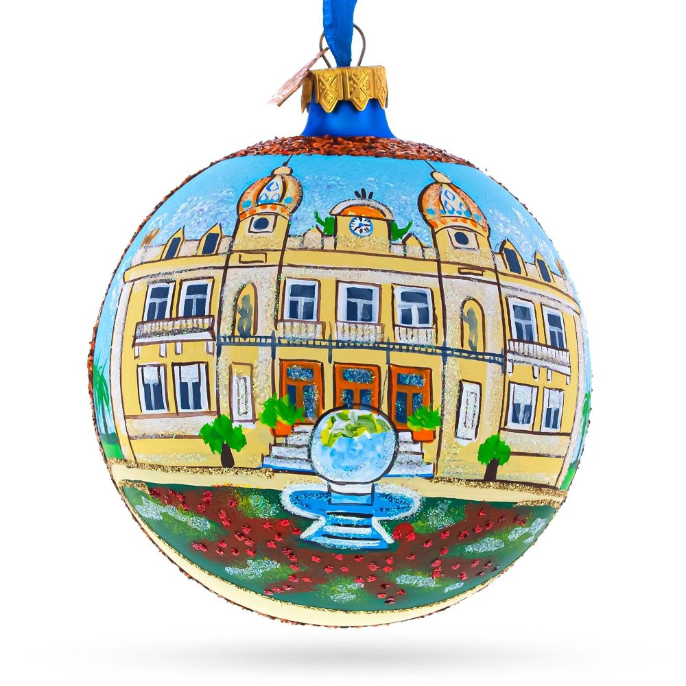 Casino Of Monte-Carlo, Monaco Glass Ball Christmas Ornament 4 Inches  |   Travel Ornaments Travel