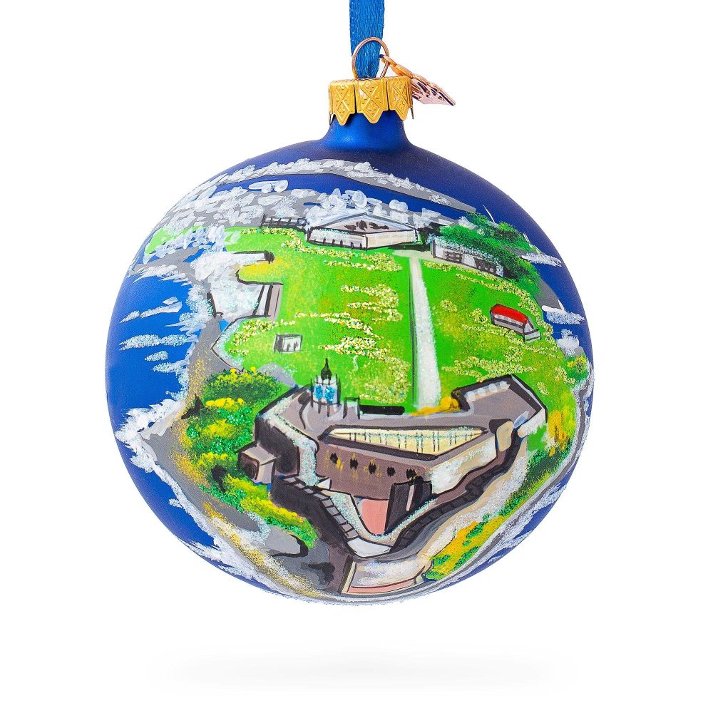 Castillo San Felipe Del Morro, San Juan, Puerto Rico Glass Ball Christmas Ornament 4 Inches  |   Travel Ornaments Travel