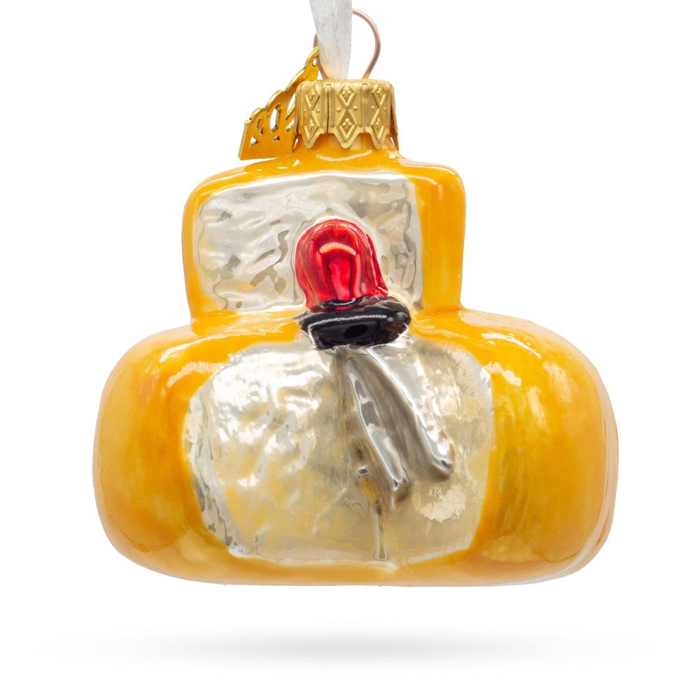 Cheese Head Mini Glass Christmas Ornament  |   Food Food Food