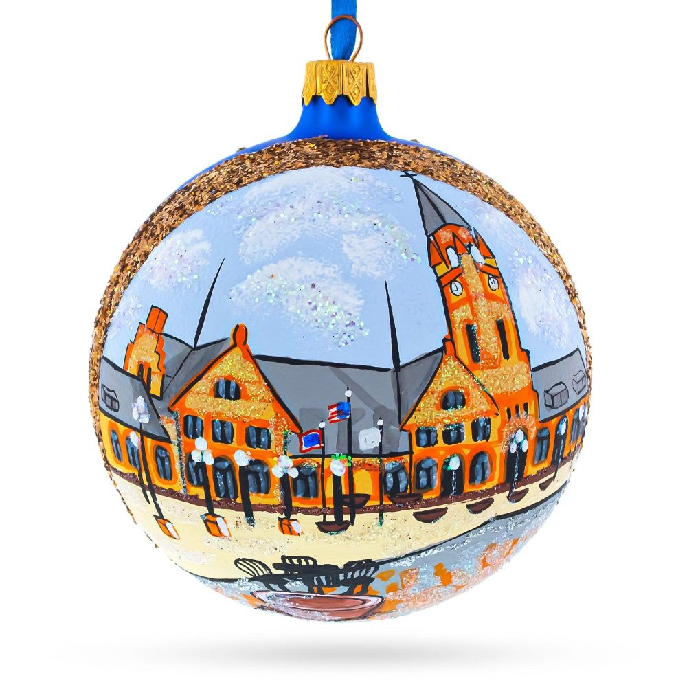 Cheyenne Depot Museum, Cheyenne, Wyoming, Usa Glass Ball Christmas Ornament 4 Inches  |   Travel Ornaments Travel