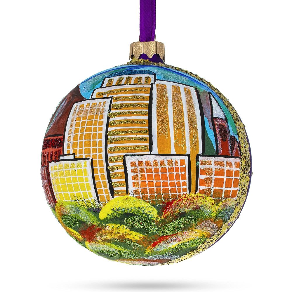 Colorado Springs, Colorado, Usa Glass Ball Christmas Ornament 4 Inches  |   Travel Ornaments Travel