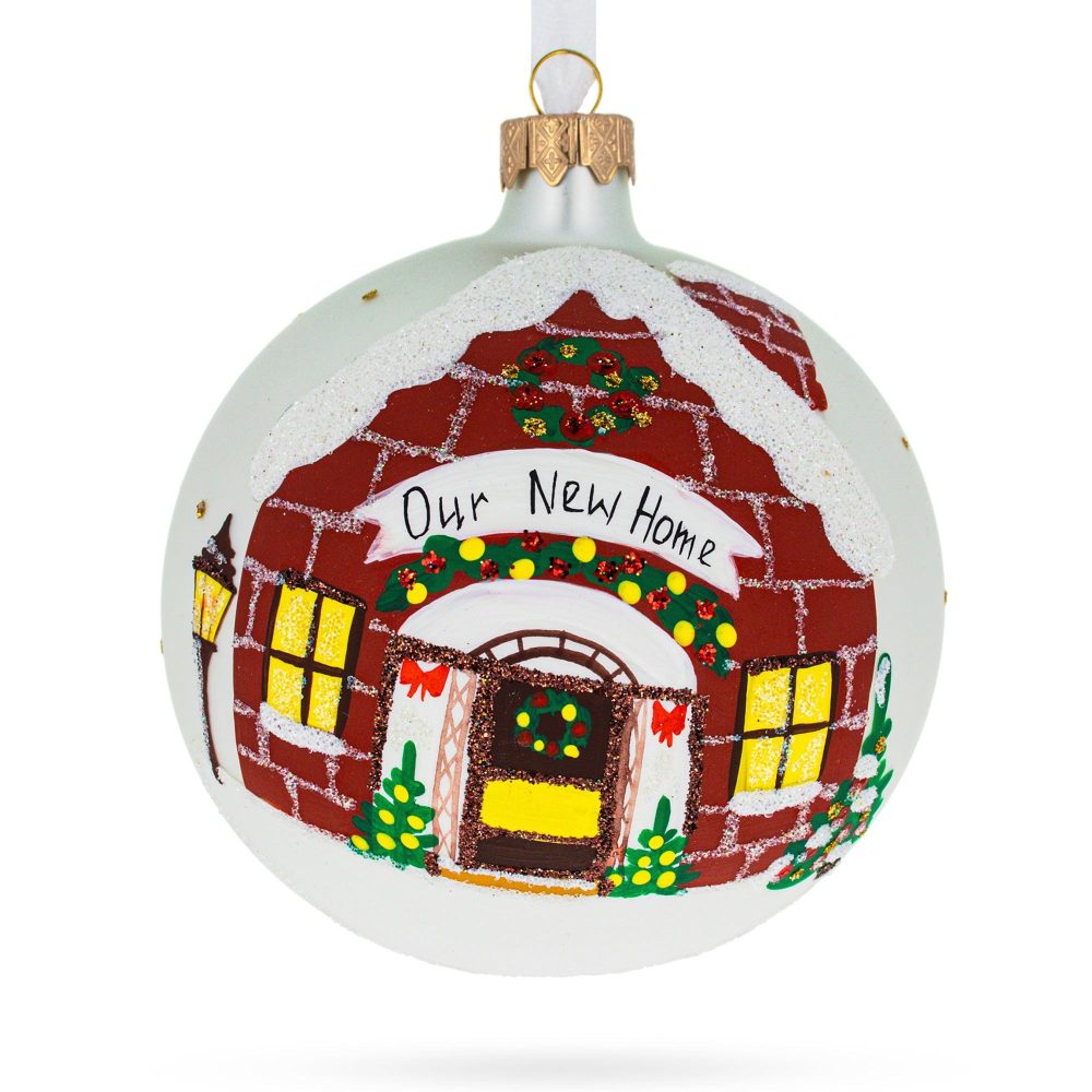 Commemorative Housewarming Blown Glass Ball Christmas Ornament 4 Inches  |   Occasions Occasions Occasions