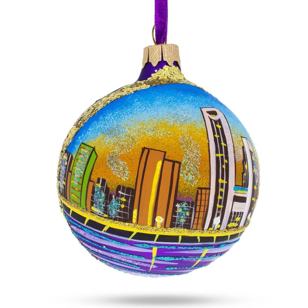 Corpus Christi, Texas Glass Ball Christmas Ornament 3.25 Inches  |   Travel Ornaments Travel