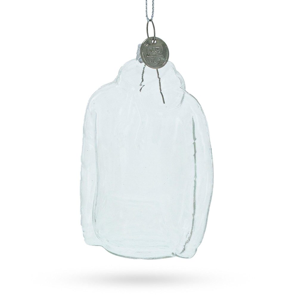 Cozy Hoodie Clear Blown Glass Christmas Ornament  |   Personalized Ornaments Personalized