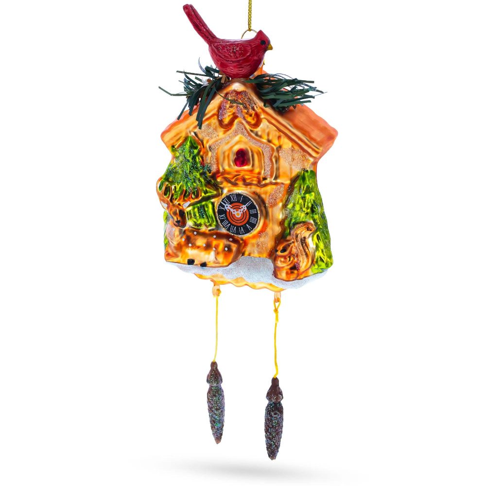 Cuckoo Clock Blown Glass Christmas Ornament  |   Houseware Houseware Houseware