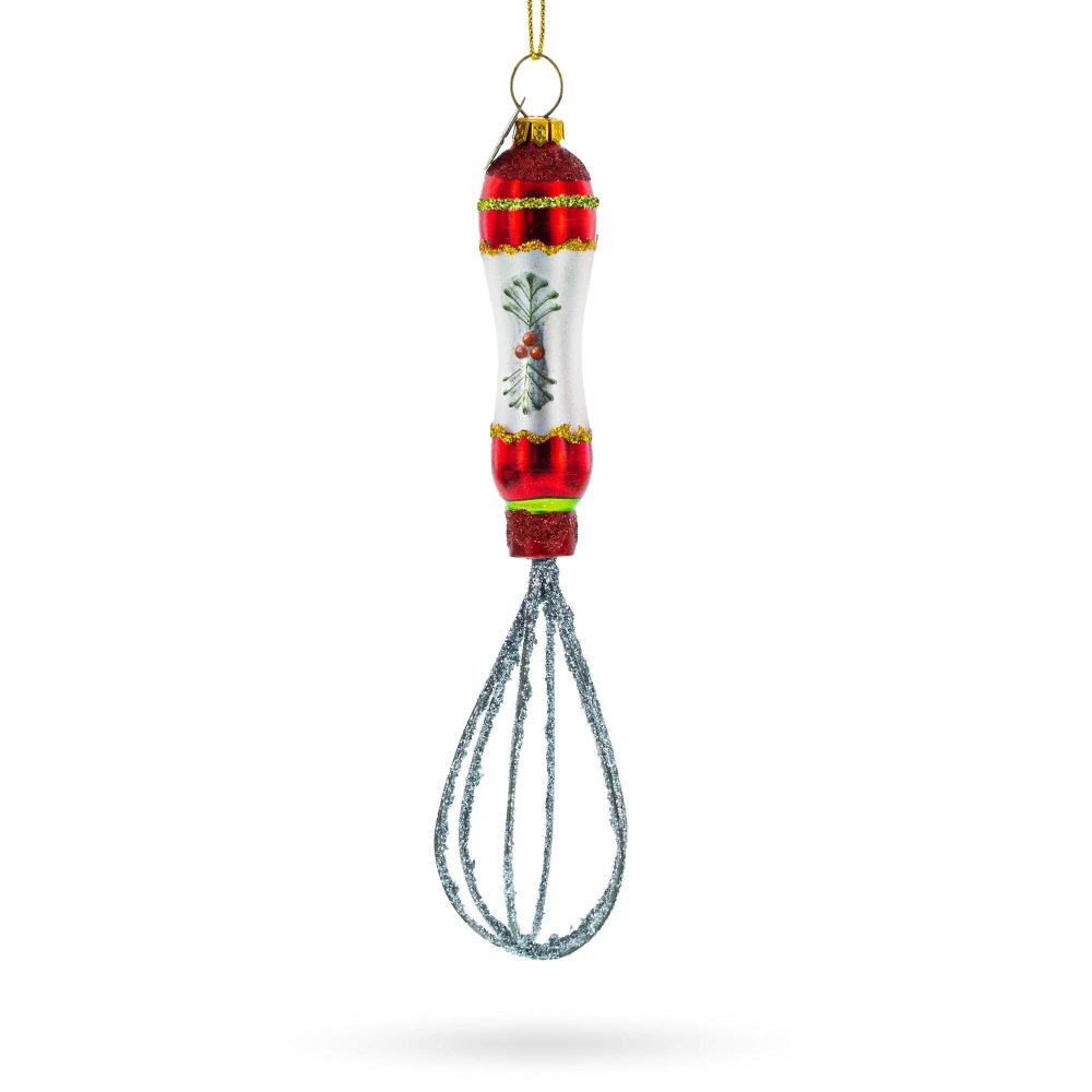 Culinary Whisk Blown Glass Christmas Ornament  |   Houseware Houseware Houseware