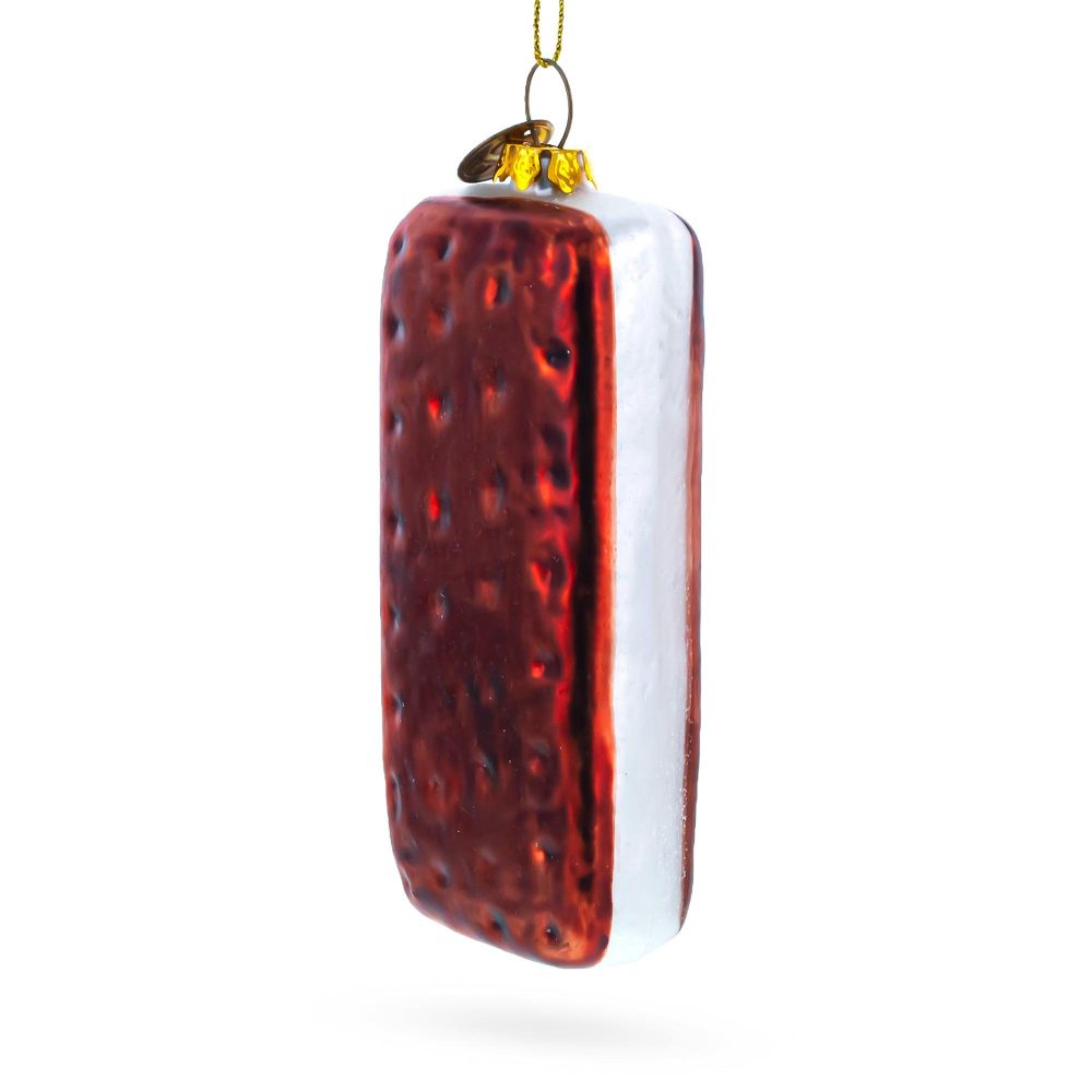 Delicious Biscuit Cookie Blown Glass Christmas Ornament  |   Food Food Food