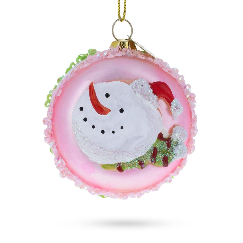 Delicious Macarons Blown Glass Christmas Ornament  |   Food Food Food