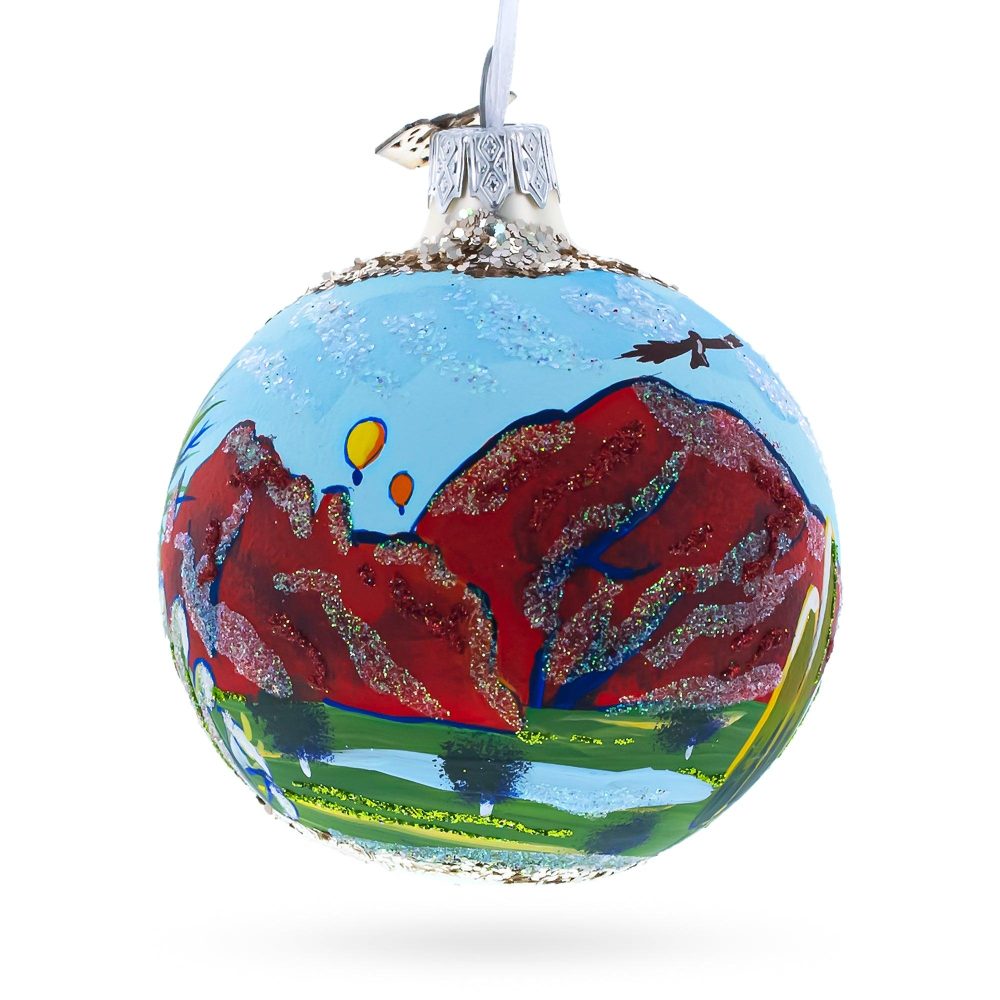 Desert Botanical Garden Phoenix, Arizona Glass Ball Christmas Ornament 3.25 Inches  |   Travel Ornaments Travel