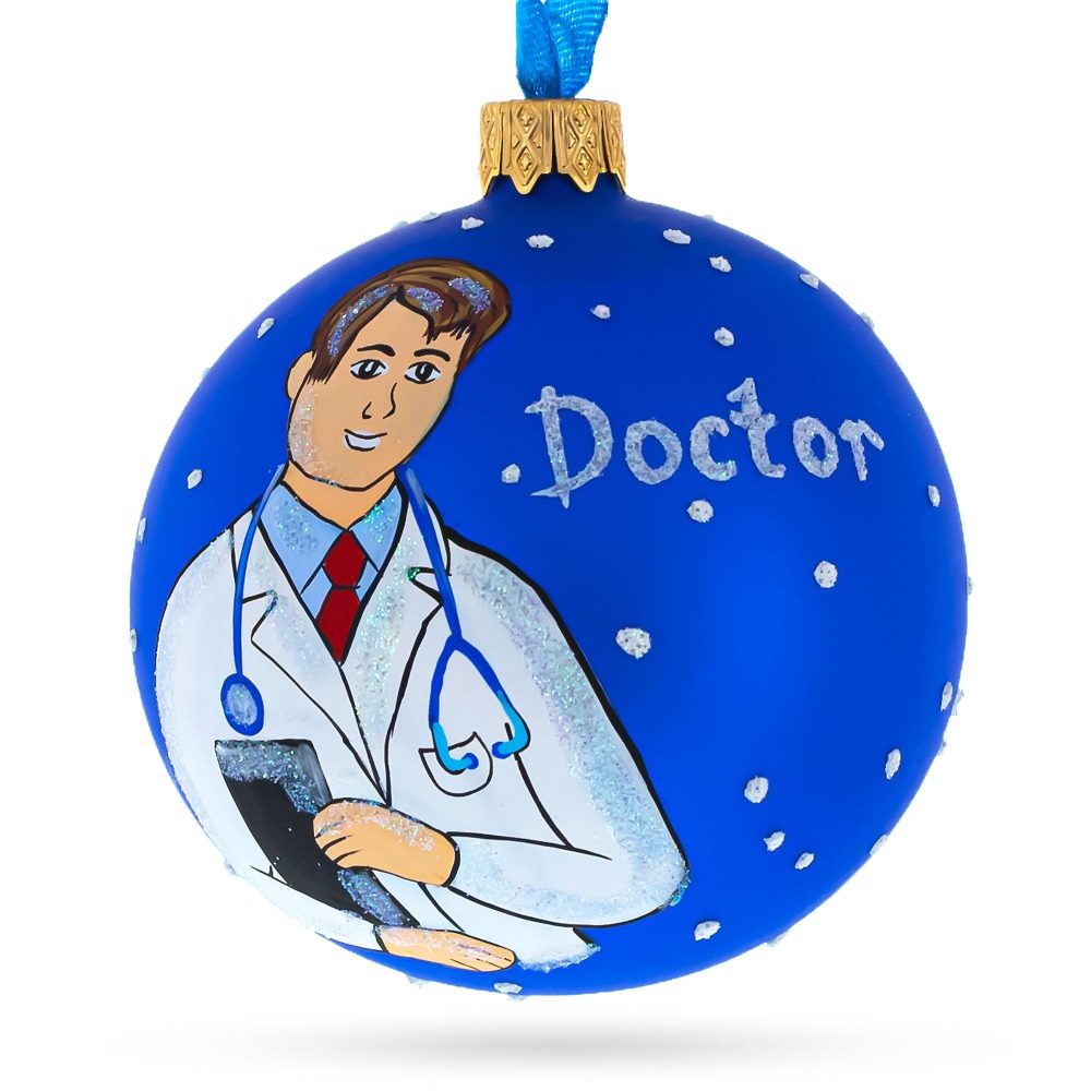 Doctor Blown Glass Ball Christmas Ornament 3.25 Inches  |   Occupations Occupations Occupations