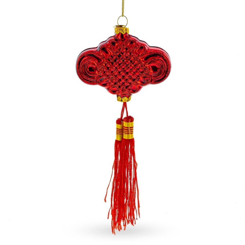 Elegant Chinese Knot Tassel New Year Decoration Blown Glass Christmas Ornament  |   Occasions Occasions Occasions