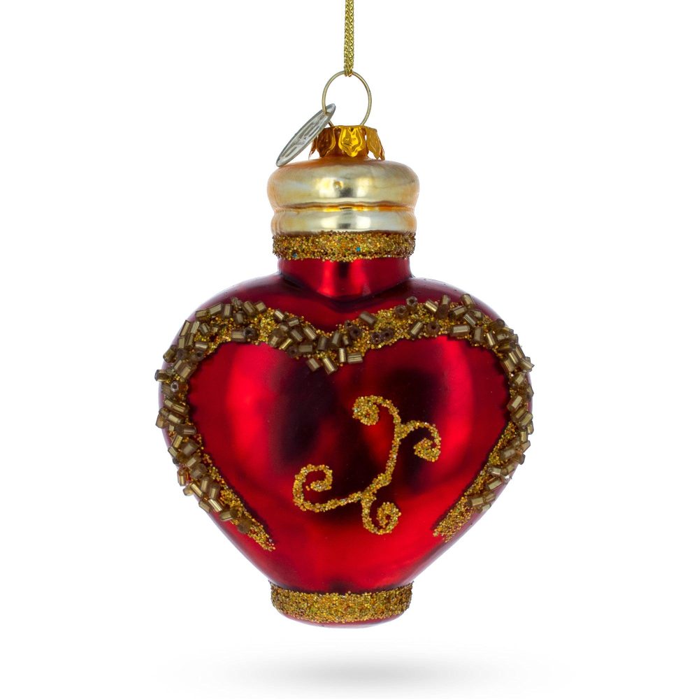 Elegant Perfume Bottle Blown Glass Christmas Ornament  |   Fashion Fashion Fashion