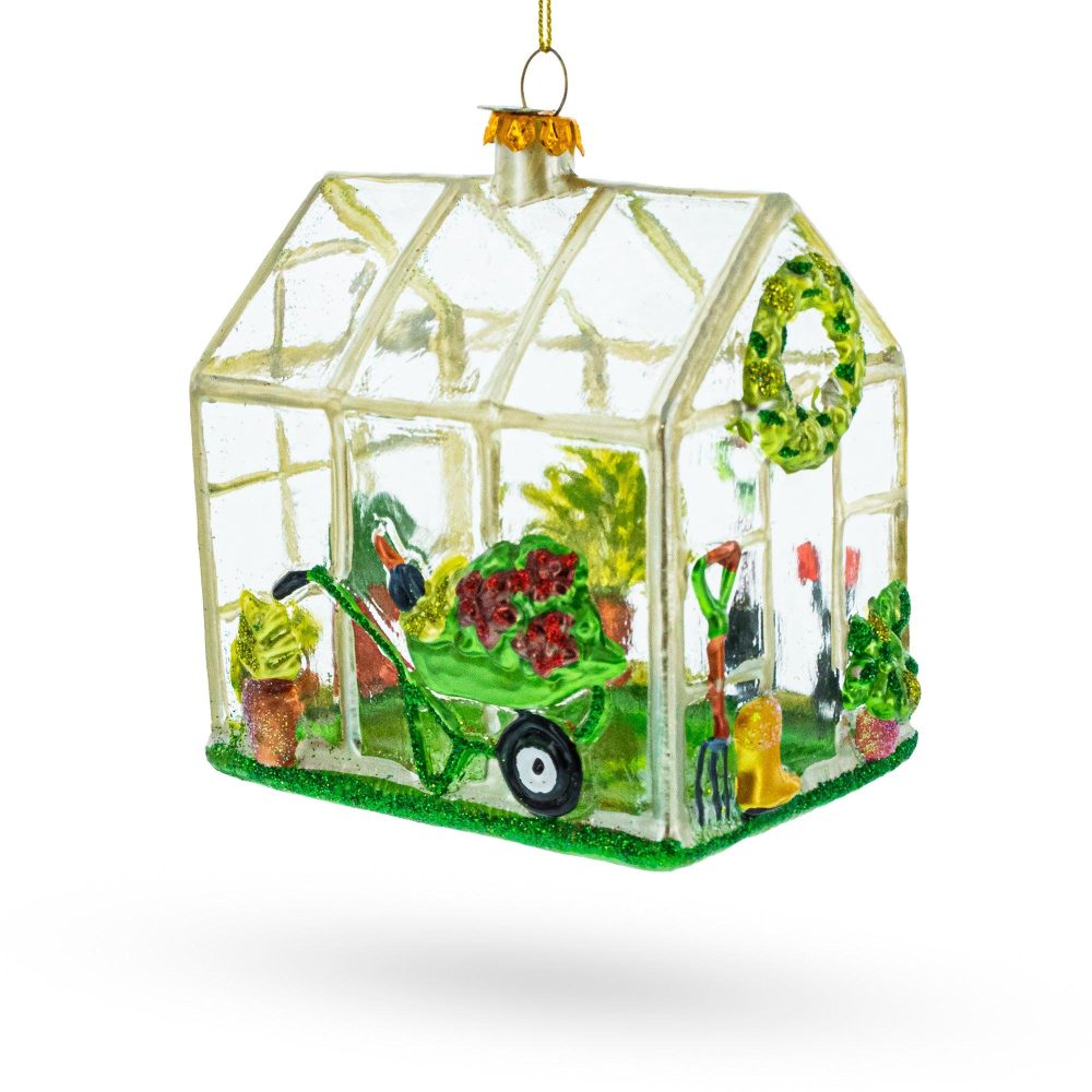 Enchanted Greenhouse Blown Glass Christmas Ornament  |   Hobby Hobby Hobby