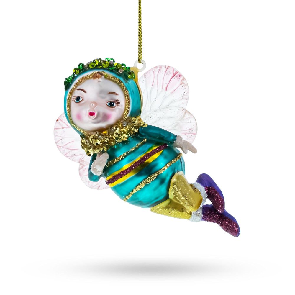 Enchanting Fairy Baby Blown Glass Christmas Ornament  |   Fairy Tales Fairy Tales Fairy Tales