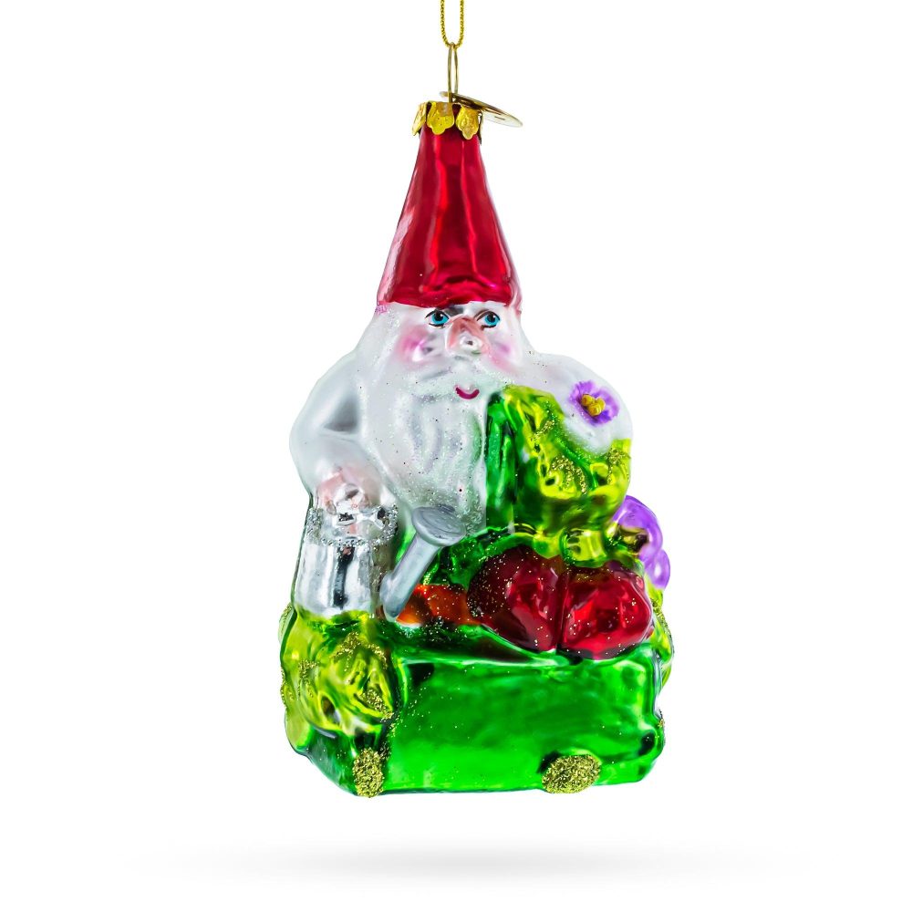 Enchanting Gnome Blown Glass Christmas Ornament  |   Fairy Tales Fairy Tales Fairy Tales