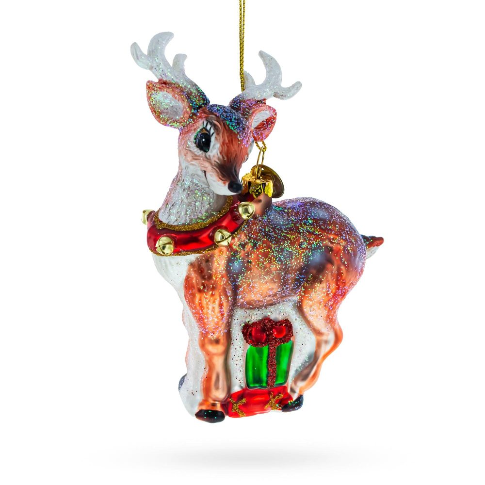 Fawn Baby Deer Blown Glass Christmas Ornament  |   Animals Animals Animals