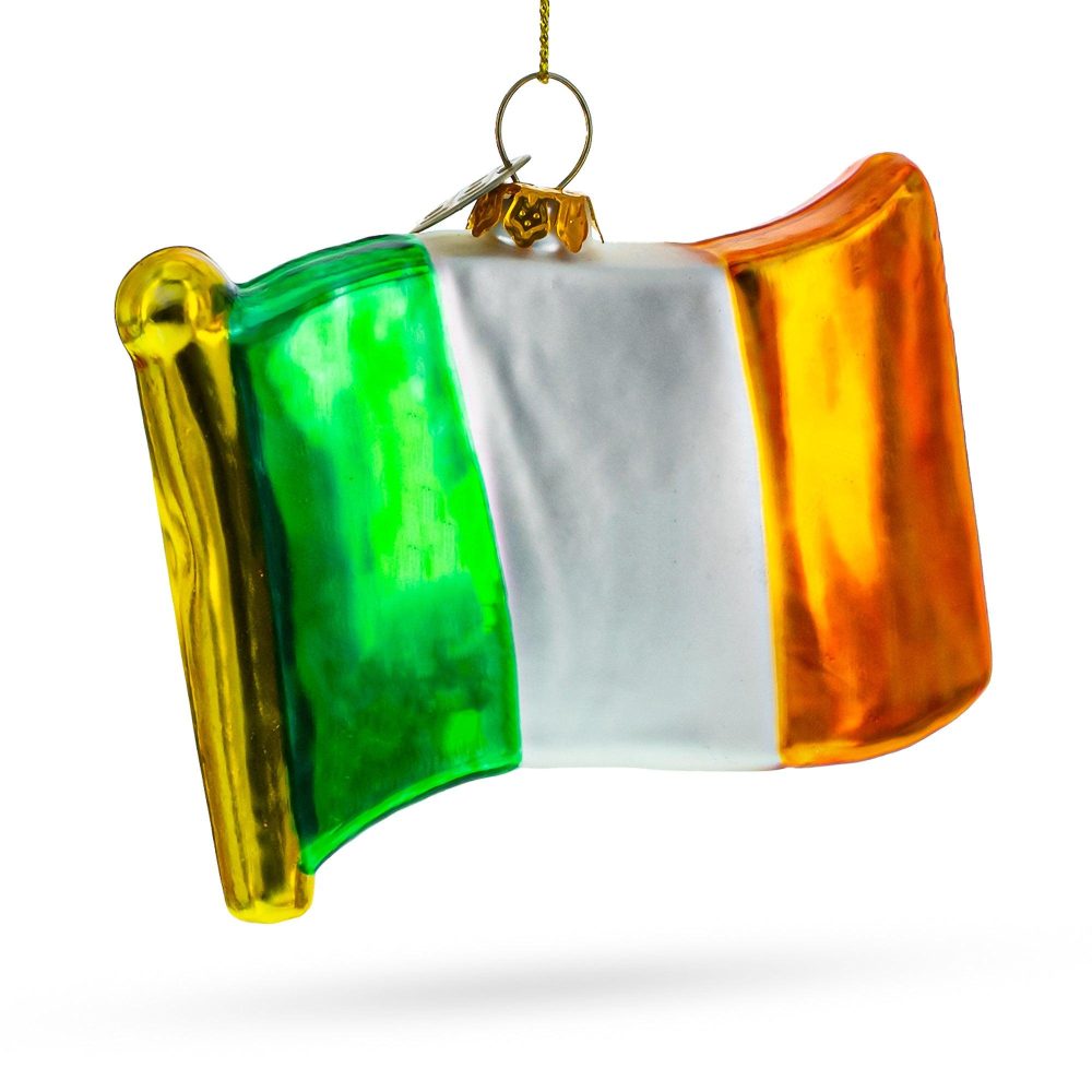 Flag Of Ireland Blown Glass Christmas Ornament  |   Flags Flags Flags