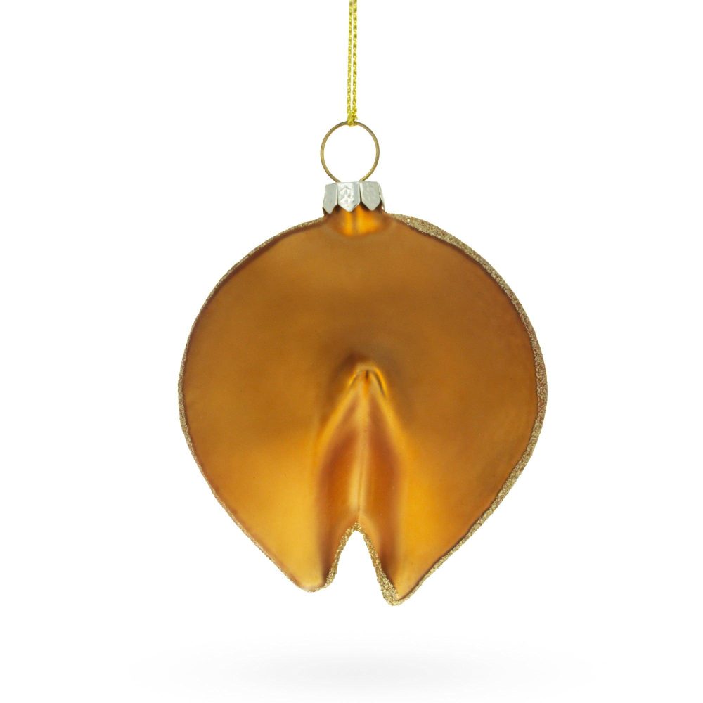 Fortune Cookie Glass Christmas Ornament  |   Food Food Food