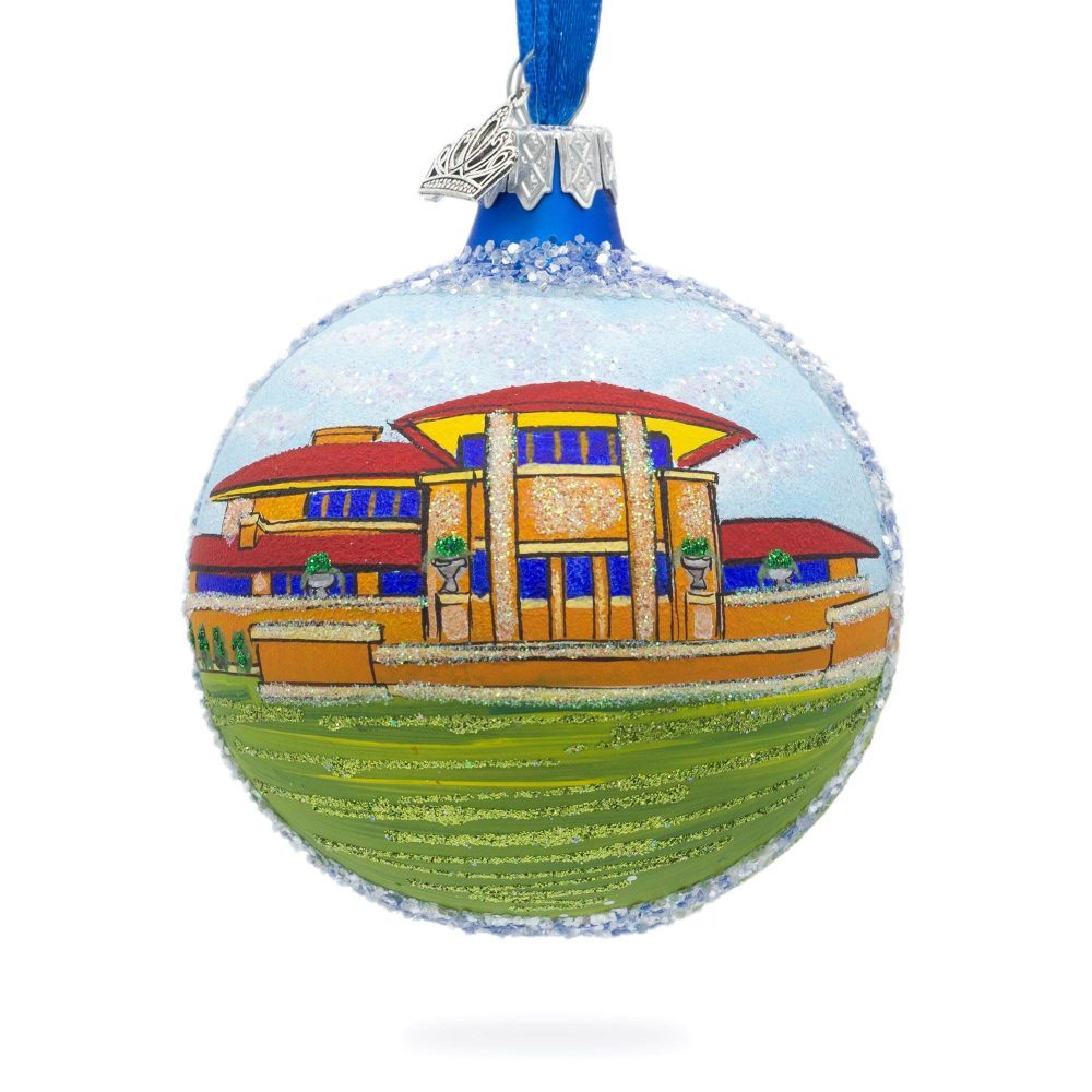 Frank Lloyd Wright’S Martin House, Buffalo, New York, Usa Glass Ball Christmas Ornament 3.25 Inches  |   Travel Ornaments Travel