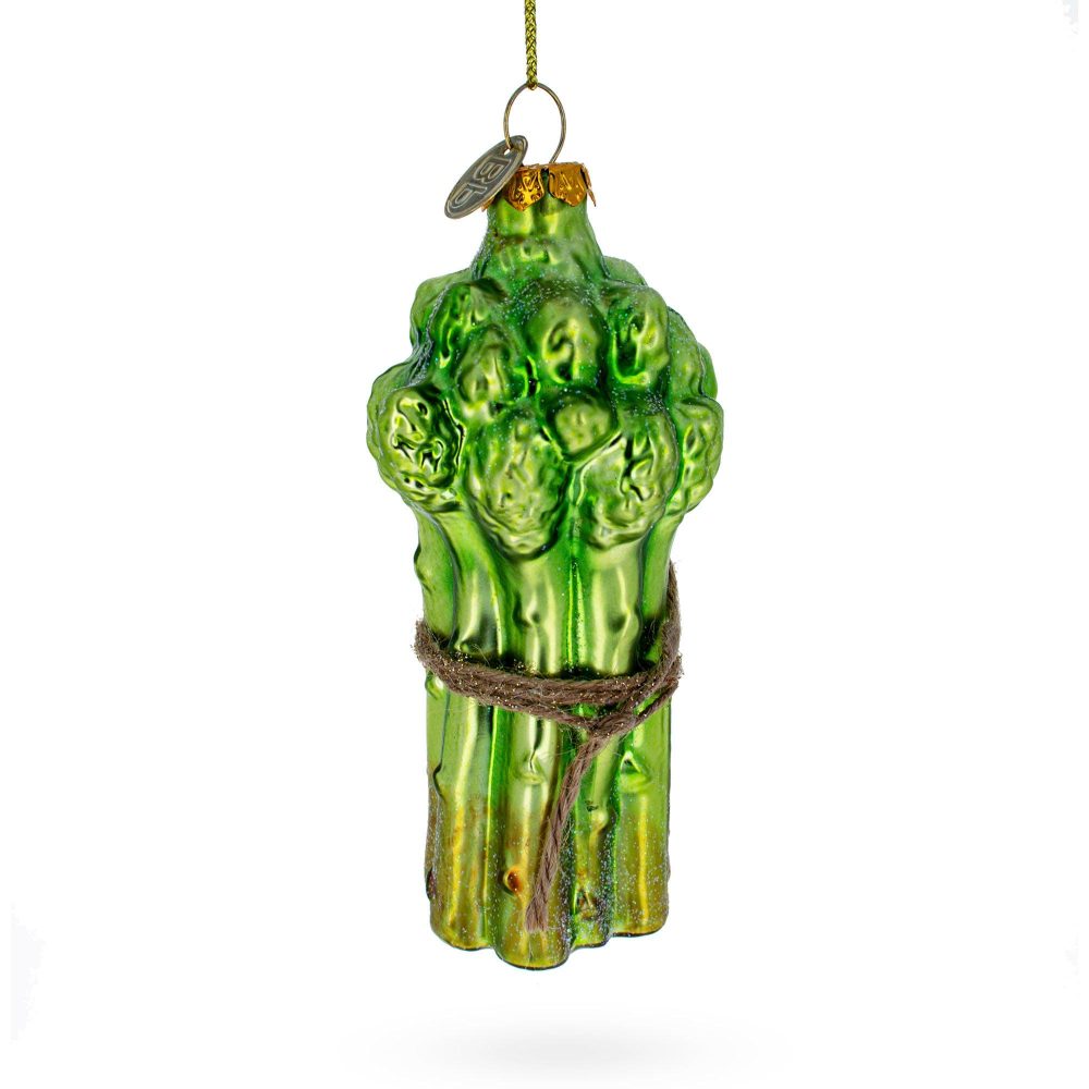 Fresh Asparagus Blown Glass Christmas Ornament  |   Food Food Food