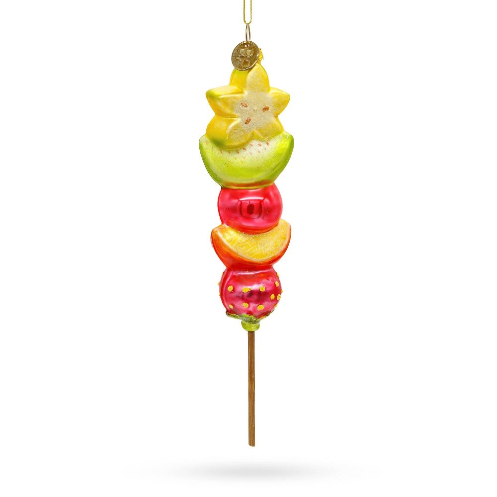 Fruit Medley On A Stick Blown Glass Christmas Ornament  |   Food Food Food